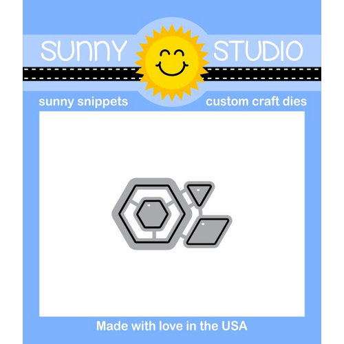 Sunny Studio Stamps - Sunny Snippets - Dies - Quilted Hexagons
