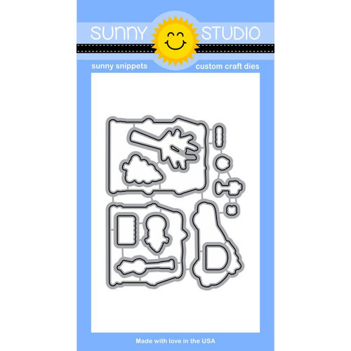 Sunny Studio Stamps - Christmas - Sunny Snippets - Dies - Christmas Home