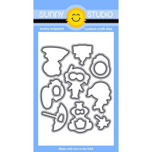 Sunny Studio Stamps - Sunny Snippets - Dies - Beach Babies