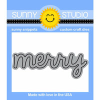 Sunny Studio Stamps - Sunny Snippets - Dies - Merry Word