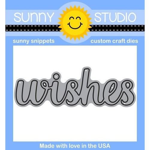 Sunny Studio Stamps - Sunny Snippets - Craft Dies - Wishes Word