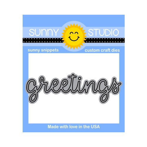 Sunny Studio Stamps - Sunny Snippets - Dies - Greetings Word