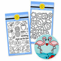 Sunny Studio Stamps - Snippits Die and Acrylic Stamp Set - Tropical Paradise Bundle