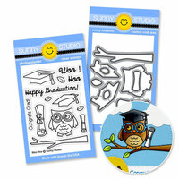 Sunny Studio Stamps - Snippits Die and Acrylic Stamp Set - Woo Hoo Graduation Bundle