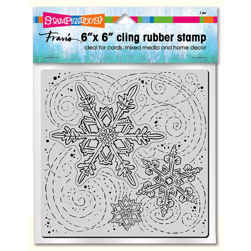Stampendous - Christmas - Cling Mounted Rubber Stamps - 6 x 6 - Winter Blizzard