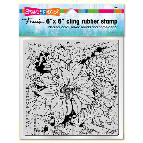 Stampendous - Cling Mounted Rubber Stamps - Dahlia Collage