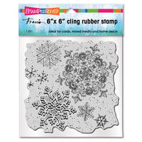 Stampendous - Christmas - Cling Mounted Rubber Stamps - Snowflake Spin