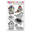 Stampendous - Cling Mounted Rubber Stamps and Dies - Bird Collage