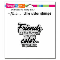 Stampendous - Cling Mounted Rubber Stamps - Friends Add Color
