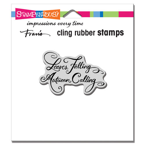 Stampendous - Cling Mounted Rubber Stamps - Leaves Falling