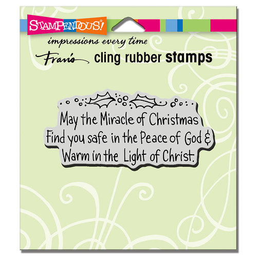 Stampendous - Christmas - Cling Mounted Rubber Stamps - May the Miracle