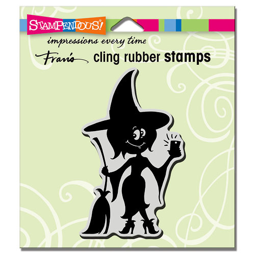 Stampendous - Halloween - Cling Mounted Rubber Stamps - Witch Selfie