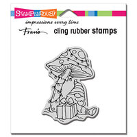 Stampendous - Christmas - Cling Mounted Rubber Stamps - Mushroom Gnome