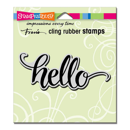 Stampendous - Cling Mounted Rubber Stamps - Big Brush Hello