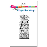 Stampendous - Cling Mounted Rubber Stamps - Joy On Birthday
