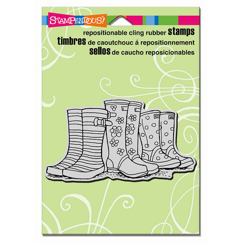 Stampendous - Cling Mounted Rubber Stamps - Puddle Boots