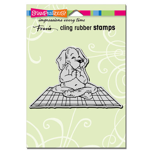Stampendous - Cling Mounted Rubber Stamps - Yoga Dog
