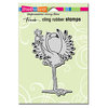 Stampendous - Cling Mounted Rubber Stamps - Yoga Flamingo
