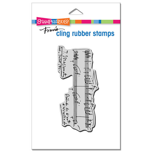 Stampendous - Cling Mounted Rubber Stamps - Music Notation