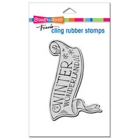 Stampendous - Christmas - Cling Mounted Rubber Stamps - Winter Banner