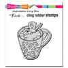 Stampendous - Christmas - Cling Mounted Rubber Stamps - Cocoa Hot Tub