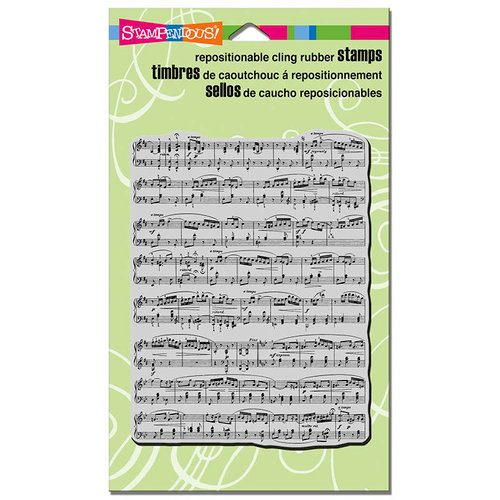 Stampendous - Cling Mounted Rubber Stamps - Music Score