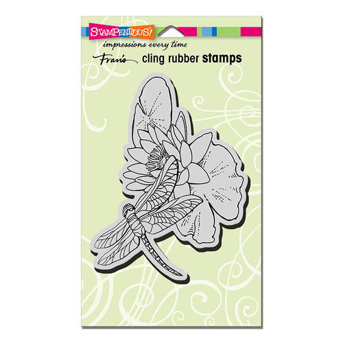 Stampendous - Cling Mounted Rubber Stamps - Dragonfly Lily