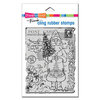 Stampendous - Christmas - Cling Mounted Rubber Stamps - Postcard Santa