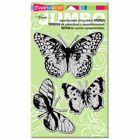 Stampendous - Cling Mounted Rubber Stamps - Jumbo - Butterfly Trio