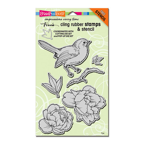 Stampendous - Cling Mounted Rubber Stamps - Bird Blossom
