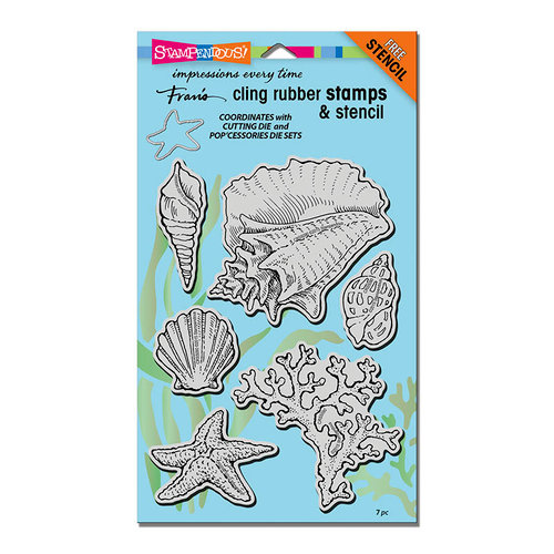 Stampendous - Cling Mounted Rubber Stamps - Seashells