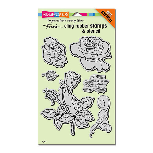 Stampendous - Cling Mounted Rubber Stamps - Rose Garden