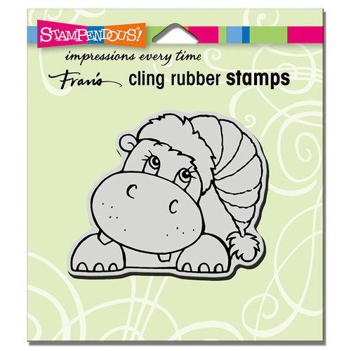 Stampendous - Christmas - Cling Mounted Rubber Stamps - Hippo Holiday