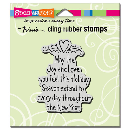 Stampendous - Christmas - Cling Mounted Rubber Stamps - Joy and Love