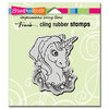 Stampendous - Christmas - Cling Mounted Rubber Stamps - Unicorn Christmas
