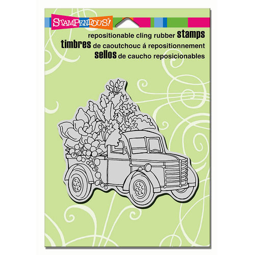 Stampendous - Cling Mounted Rubber Stamps - Succulent Truck