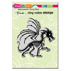 Stampendous - Halloween - Cling Mounted Rubber Stamps - Dragon Skeleton