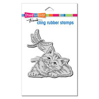 Stampendous - Cling Mounted Rubber Stamps - Dragonfly Kitten