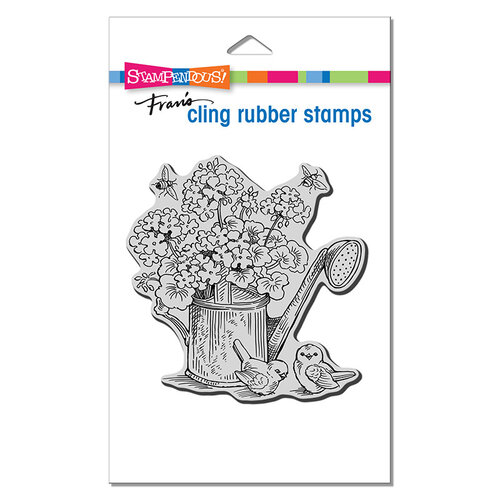 Stampendous - Cling Mounted Rubber Stamps - Geranium Pitcher