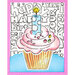Stampendous - Cling Mounted Rubber Stamps - Slimline - Birthday Words
