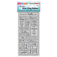 Stampendous - Cling Mounted Rubber Stamps - Slimline - Boxed Words