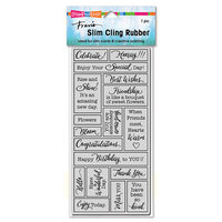 Stampendous - Cling Mounted Rubber Stamps - Slimline - Boxed Celebrate