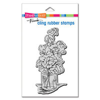 Stampendous - Cling Mounted Rubber Stamps - Mini Slimline - Sweet Rose Jar