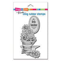 Stampendous - Cling Mounted Rubber Stamps - Mini Slimline - Sunshine Flowers
