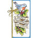 Stampendous - Christmas - Cling Mounted Rubber Stamps - Mini Slimline - Birdie Banner