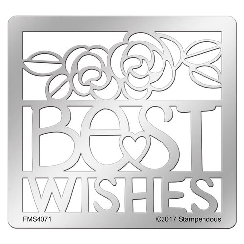 Stampendous - Metal Stencil - Best Wishes Ensemble