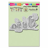 Stampendous - House Mouse Designs - Christmas - Cling Mounted Rubber Stamps - Carrying Candy Canes