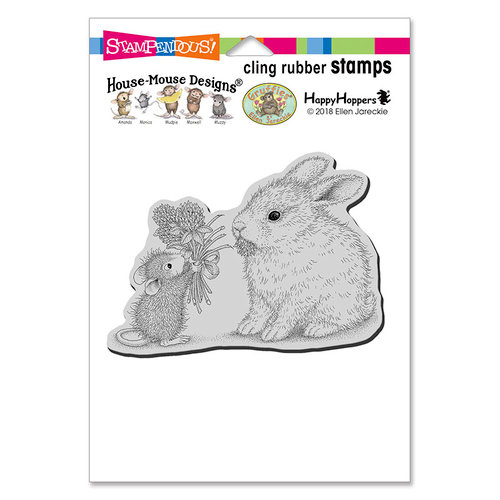 Stampendous - House Mouse Designs - Cling Mounted Rubber Stamps - Clover Bouquet