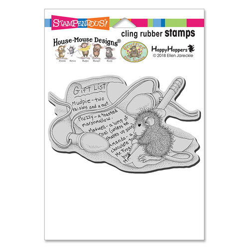 Stampendous - Christmas - House Mouse Designs - Cling Mounted Rubber Stamps - Light Note