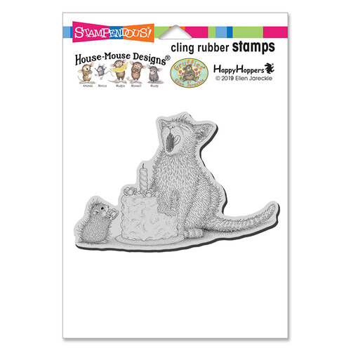 Stampendous - House Mouse Designs - Cling Mounted Rubber Stamps - Birthday Kitty